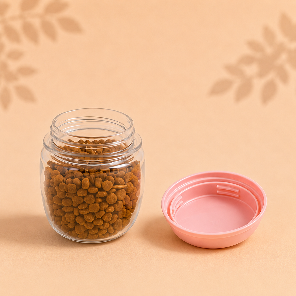 Gourde 2-en-1 pour chien avec compartiments eau et croquettes